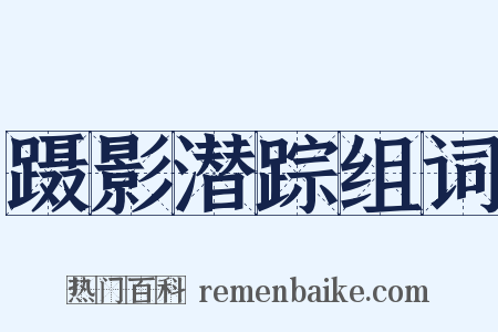 蹑影潜踪组词是什么意思的图片